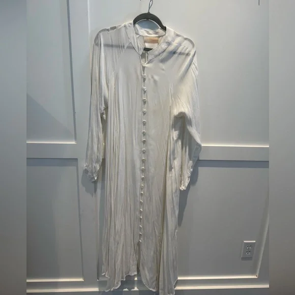 Myrah Penazolah White Button-Front Maxi Dress - Picture 1 of 4